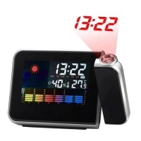 Projection Alarm Weather Station Clock Weather forecast projector alarm clock Table LED Back Light Desk Colorful Digital Display .