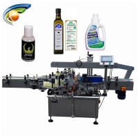 Liquid soap bottle label machine