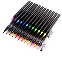 24 Real Watercolor Brush Pens Set