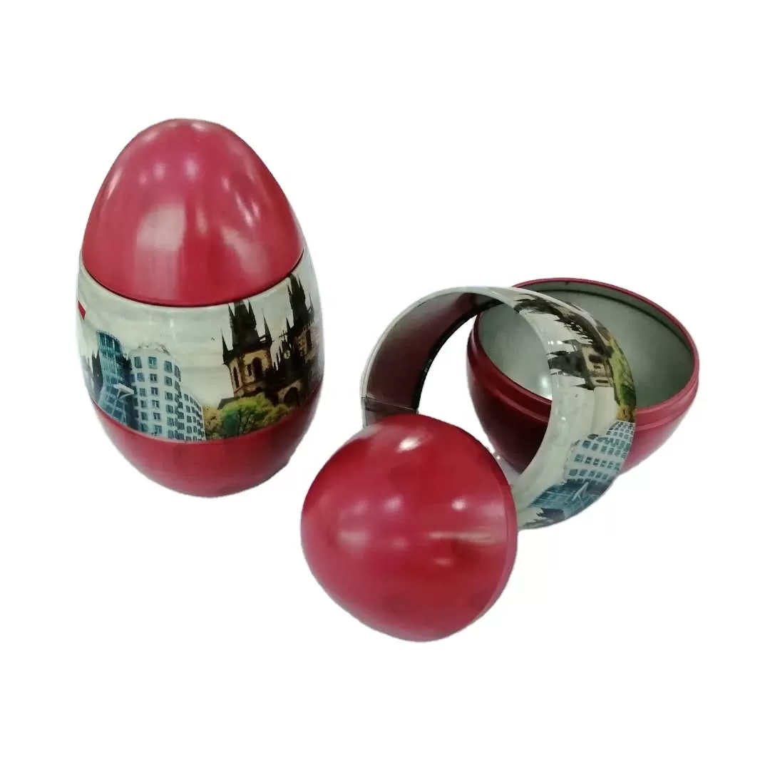 Egg Shaped Candy Tin Box